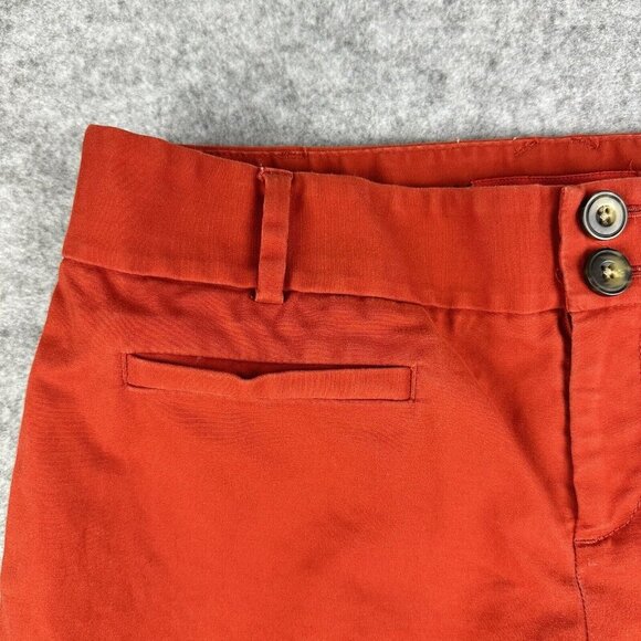 Anthropologie Cartonnier Charlie Ankle Pants Womens 4 Orange Career Boho Crop* - Picture 3 of 16